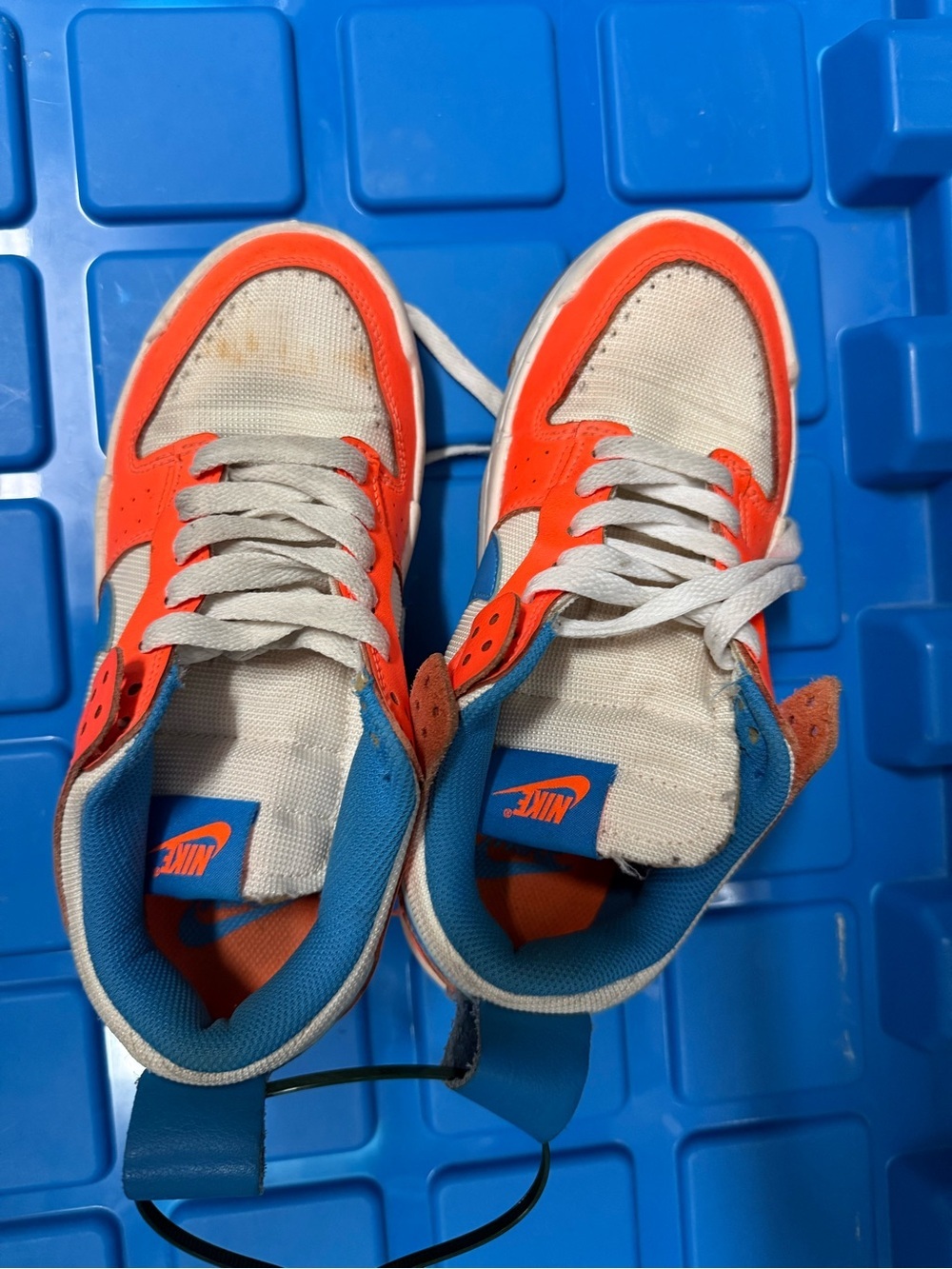 Nike Kids Sneakers in Orange, Blue & Cream - Picture 2 of 3